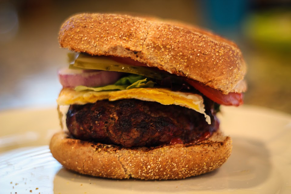 Blessed and Healthy Blue Cheese Jalapeno Burger