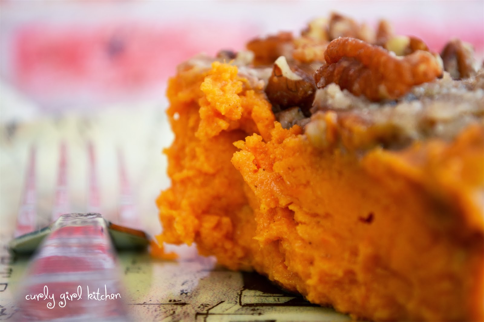 Curly Girl Kitchen Sweet Potato Casserole with Orange Zest and Pecan