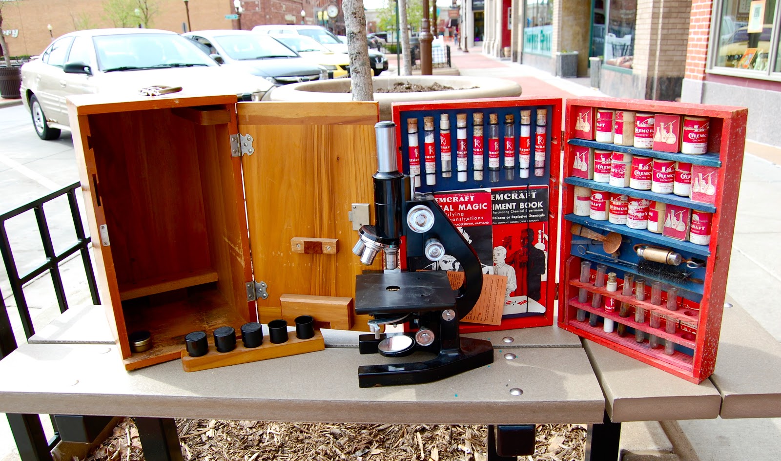 Hazel Home Art and Antiques Wausau, Wisconsin Midcentury Chemcraft Chemistry Set and vintage