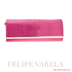 Queen Letizia Style FELIPE VARELA Clutch Bag and  MAGRIT Sandals