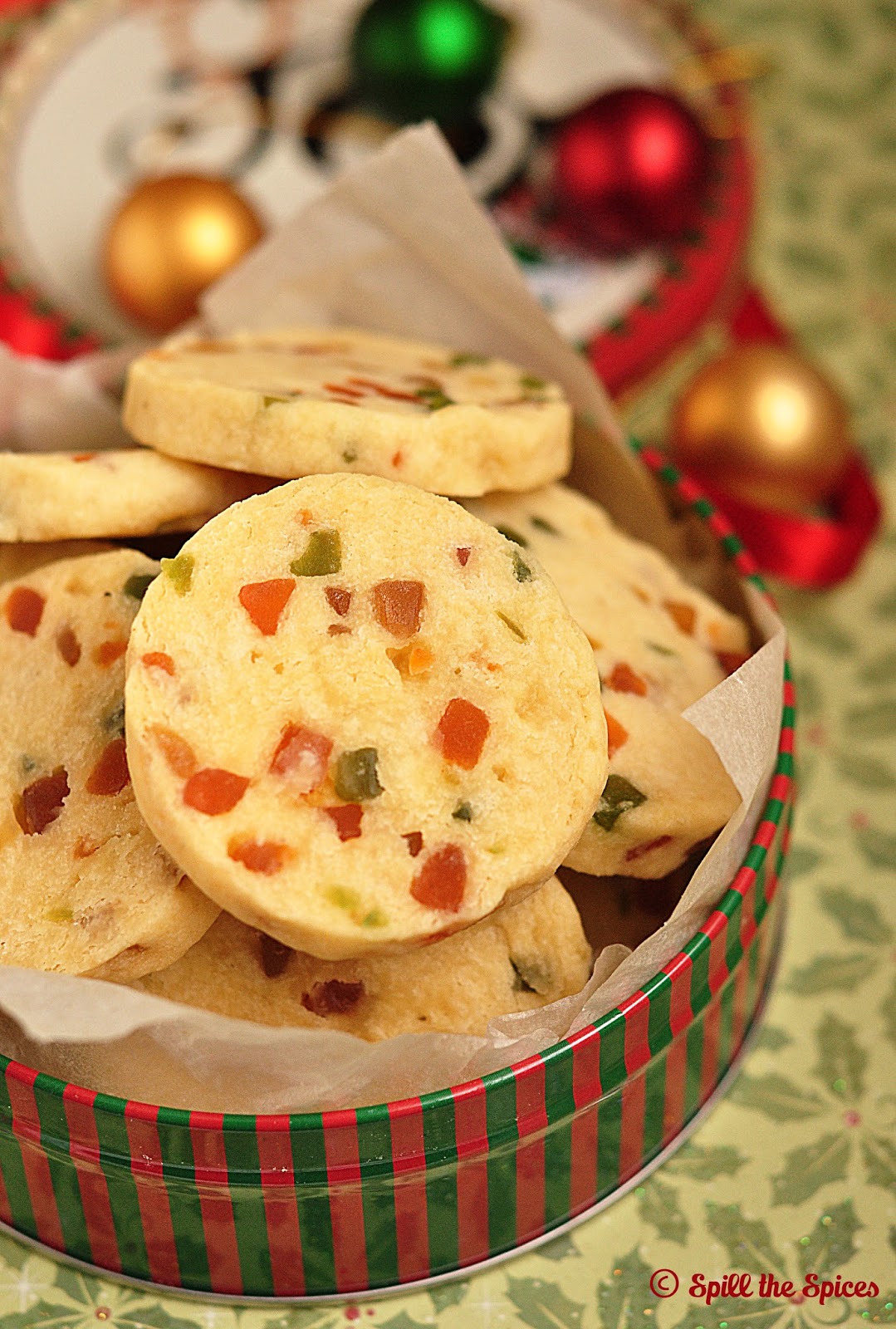 Eggless Tutti Frutti Cookies Candied Fruit Cookies Spill the Spices