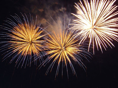 Diwali fireworks lighting up the dark sky