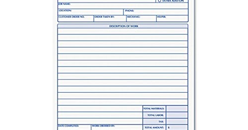 rediform job work order book 5 1 2 x 8 1 2 two part 50 book job work order book