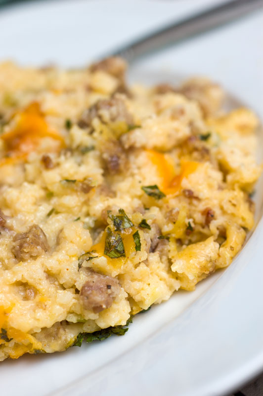 Sausage and Grits Creamy, Cheesy and Decadent!