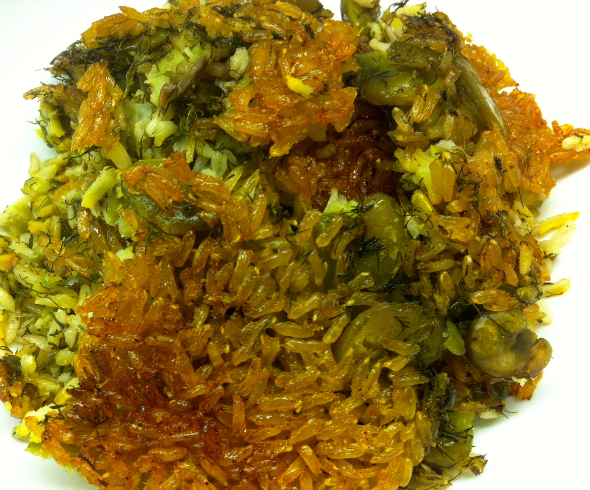 {mock} baghali polow delicious basmati {brown} rice with fava beans