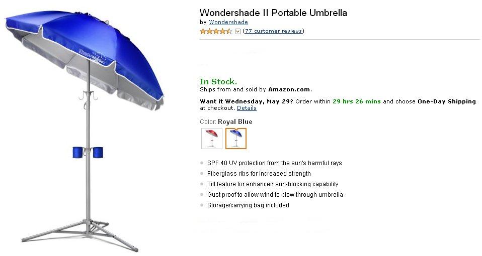 wondershade beach umbrella