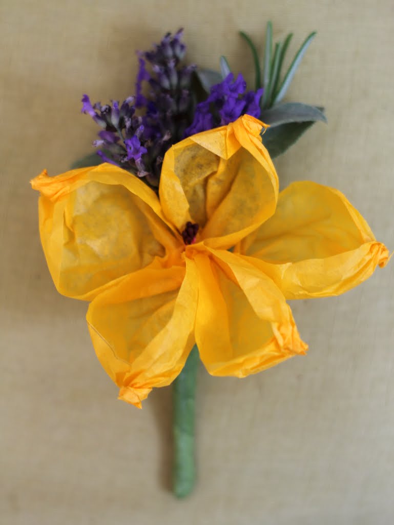 All The Live Long Day How To Make A Paper Flower Boutonniere or Corsage