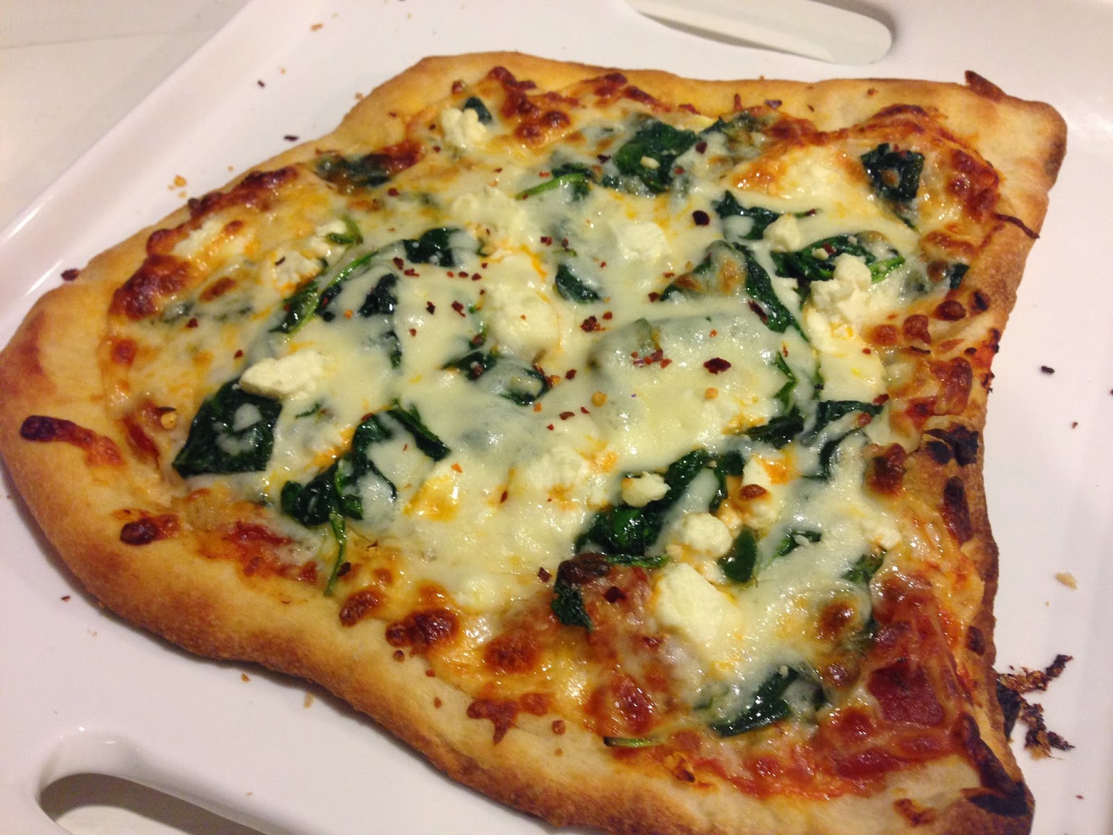 Kiss My Apron Spinach and Feta Thin Crust Pizza