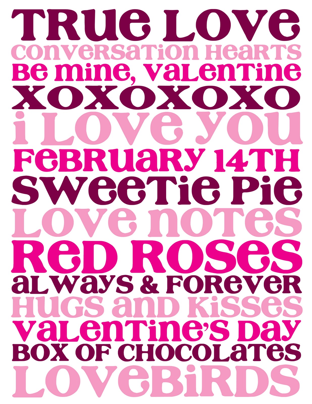 the audzipan anthology: Valentine's Day Subway Art Printable1236 x 1600