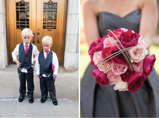 Classic Wedding with Pink and Grey Modern Details