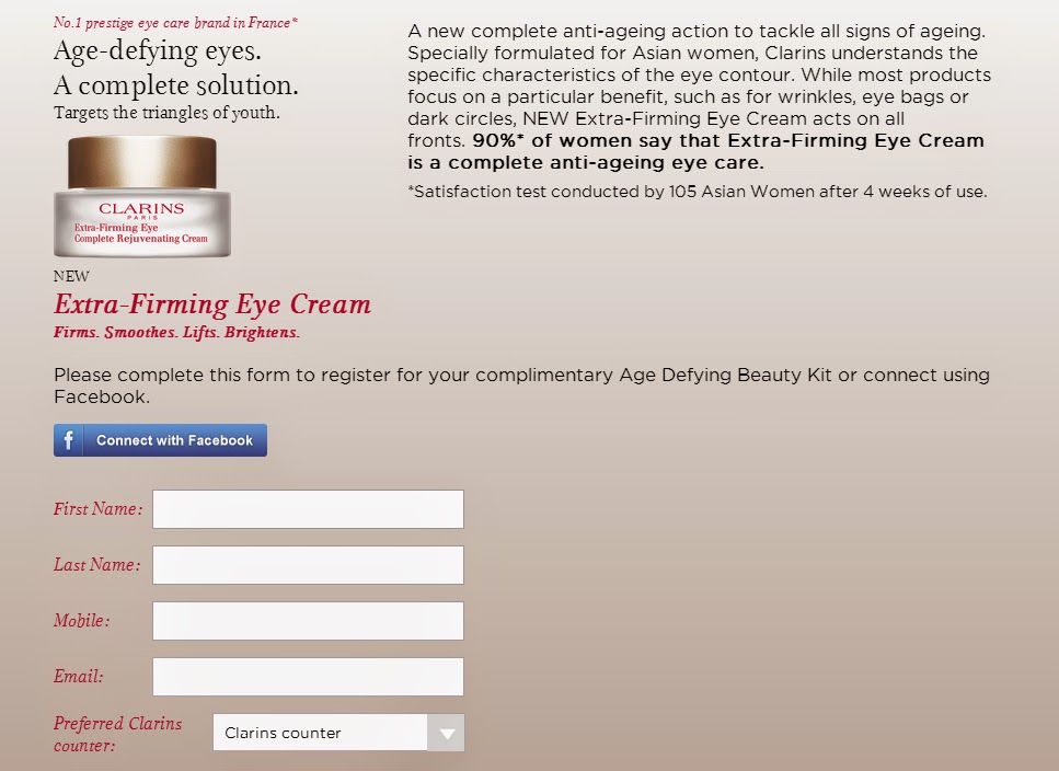 FREE SAMPLE MALAYSIA Clarins Extra Firming Eye Cream