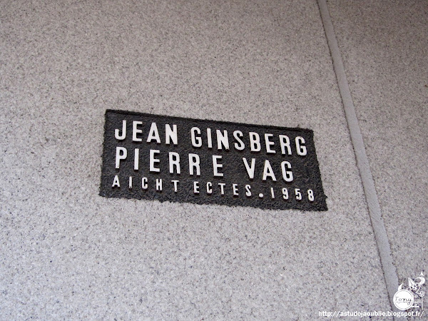 Paris 7ème - Rue Camou  Architectes: Jean Ginsberg, Pierre Vago  Construction: 1956-1958  Composition mosaïque: Victor Vasarely