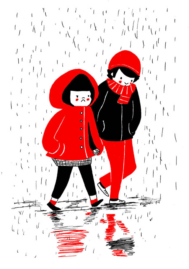 Heartwarming Illustrations Show That True Love Is In The Little Everyday Things - Even if you’re feeling a bit blue, there’s always someone that will hold your hand Heartwarming Illustrations Show That True Love Is In The Little Everyday Things - Even if you’re feeling a bit blue, there’s always someone that will hold your hand