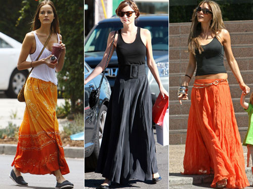 saia longa com anabela