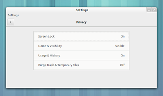 GNOME 3.8 privacy settings