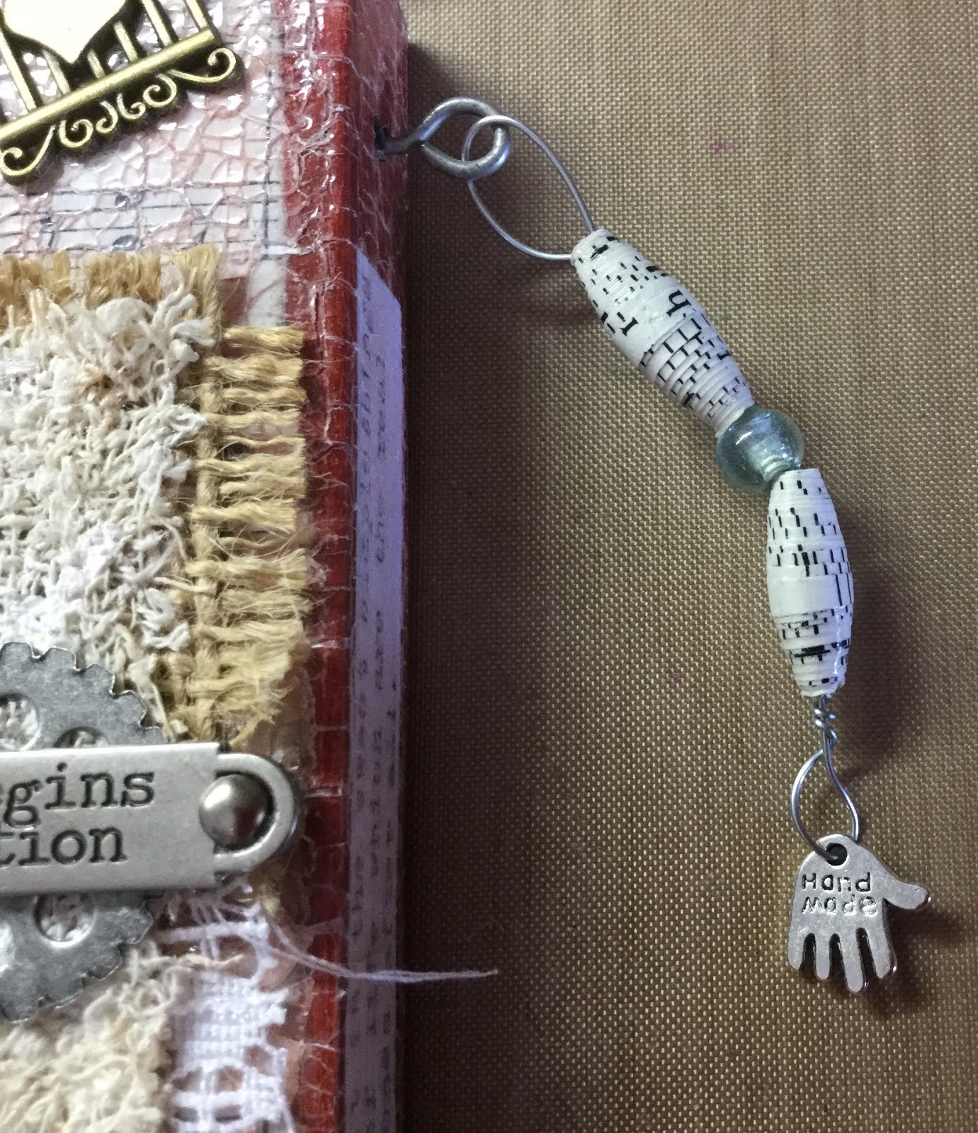 Lonely Cards Assemblage art doll wall hanging.