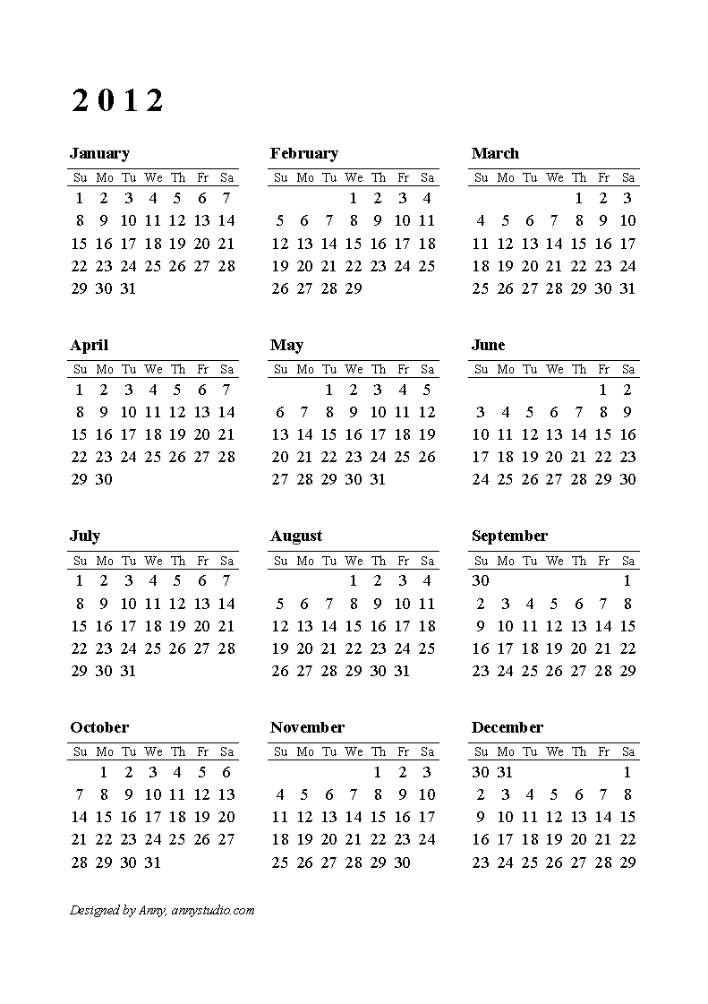 Monthly Calendar with Combined Weekend