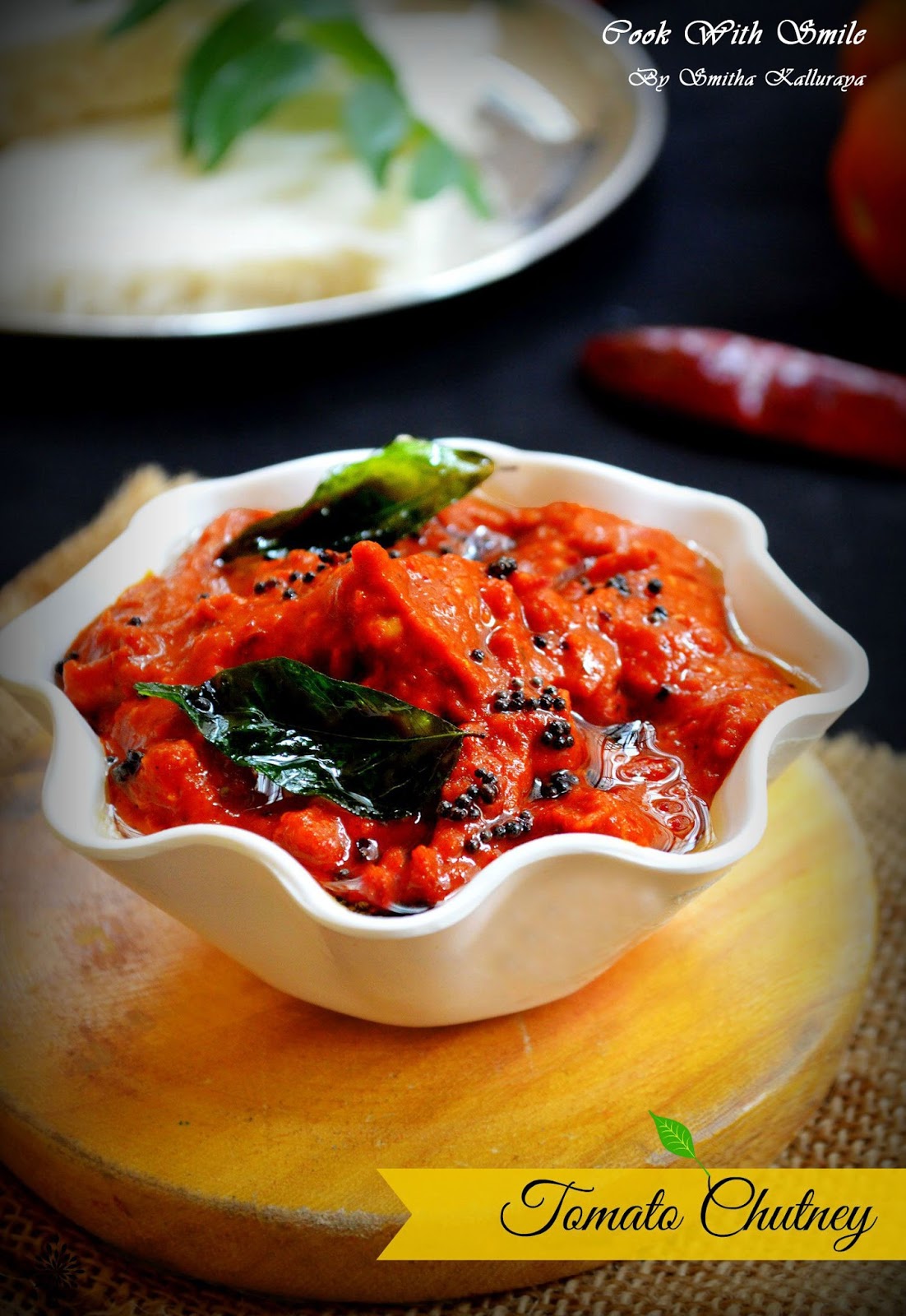 TOMATO CHUTNEY RECIPE / NO ONION NO GARLIC TOMATO CHUTNEY Cook With Smile