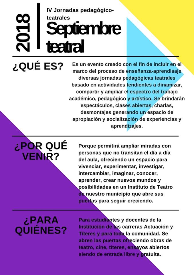 Septiembre Teatral en el IMTA - 2018