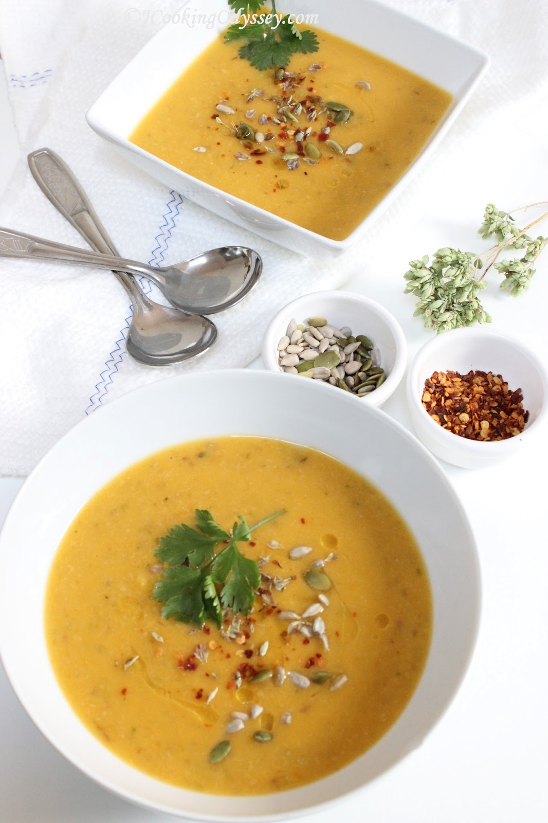 Jagruti's Cooking Odyssey Spicy Pumpkin Soup Potluck Party, Cyber