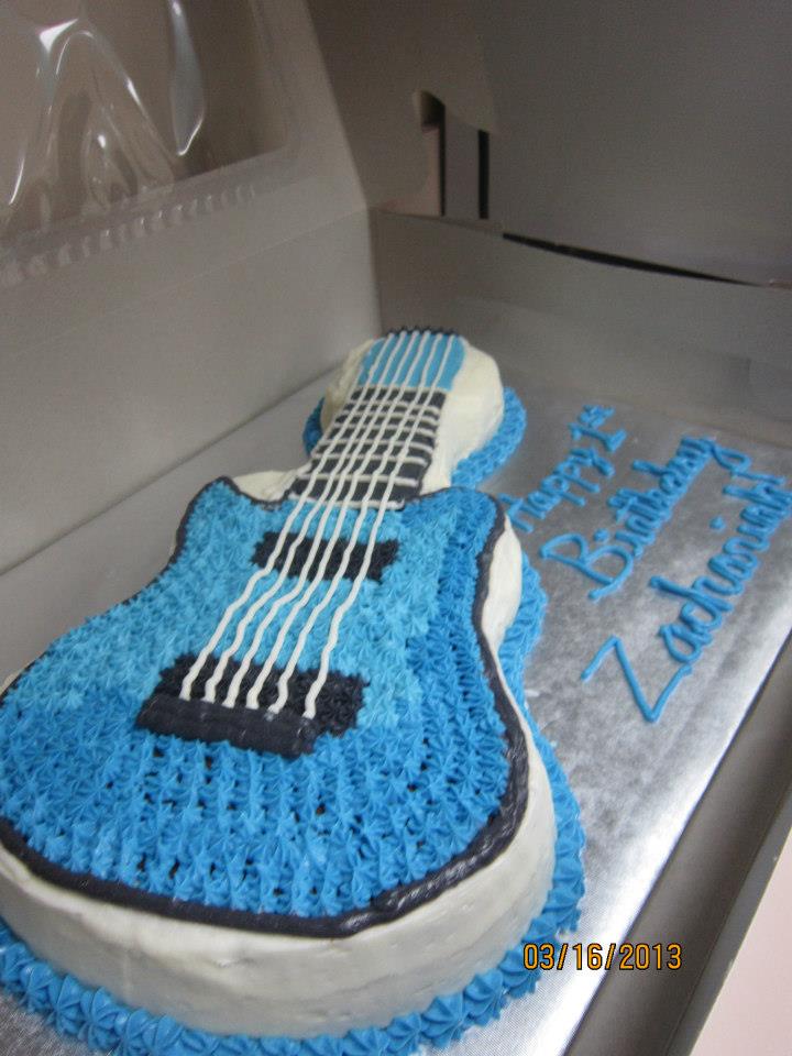 Cassie's Cakes and Sweets Rockin' 1st Birthday Drums and Guitar