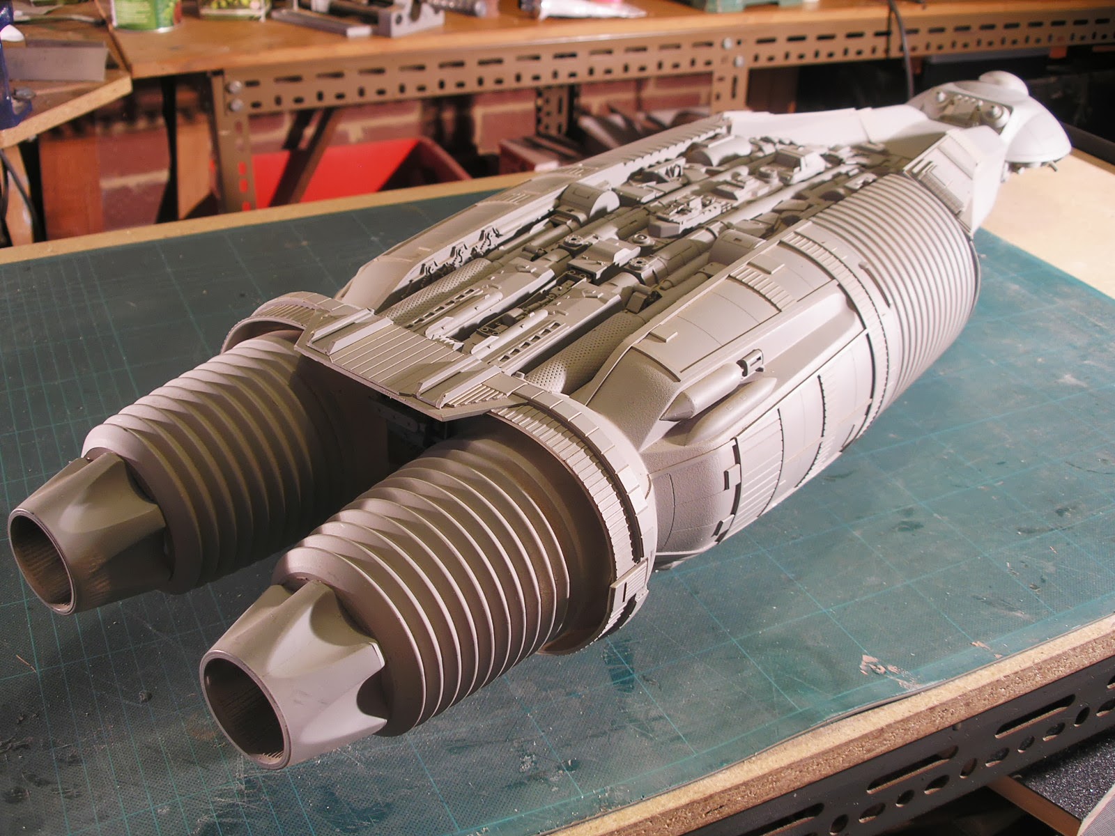 RC Sci Fi Unfinished Old Spaceship model Part 2
