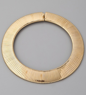 Kenneth Jay Lane Thick Snake Chain Bib Necklace