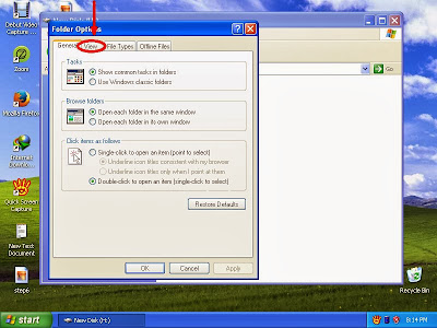 Learn how to disable show or don't show hidden files and folders in windowsXP step9 Learn how to disable show or don't show hidden files and folders in windowsXP step9
