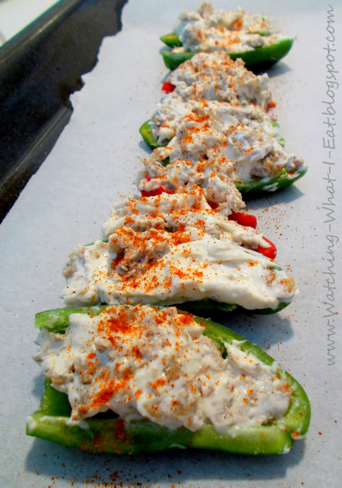 Watching What I Eat Sausage Stuffed Jalapeño Poppers, Coconut Water