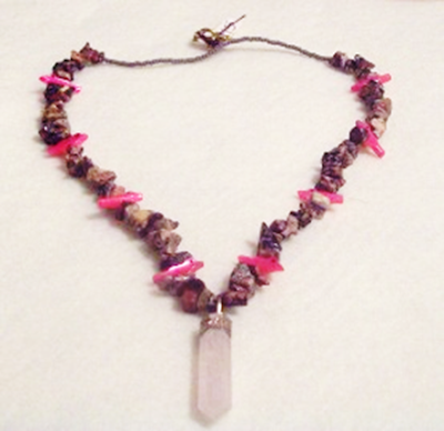 Handmade Beaded Necklace Precious Gemstones