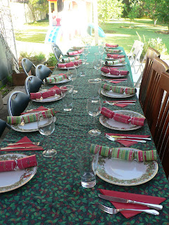 the Christmas dinner table