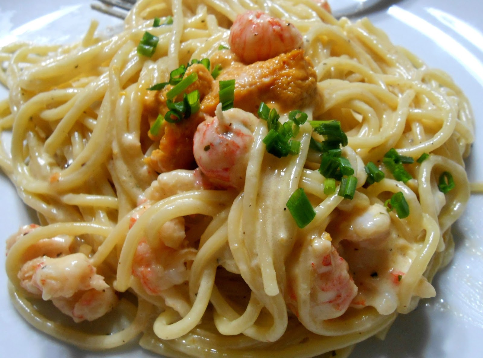 Crawfish and Uni Spaghetti Carbonara