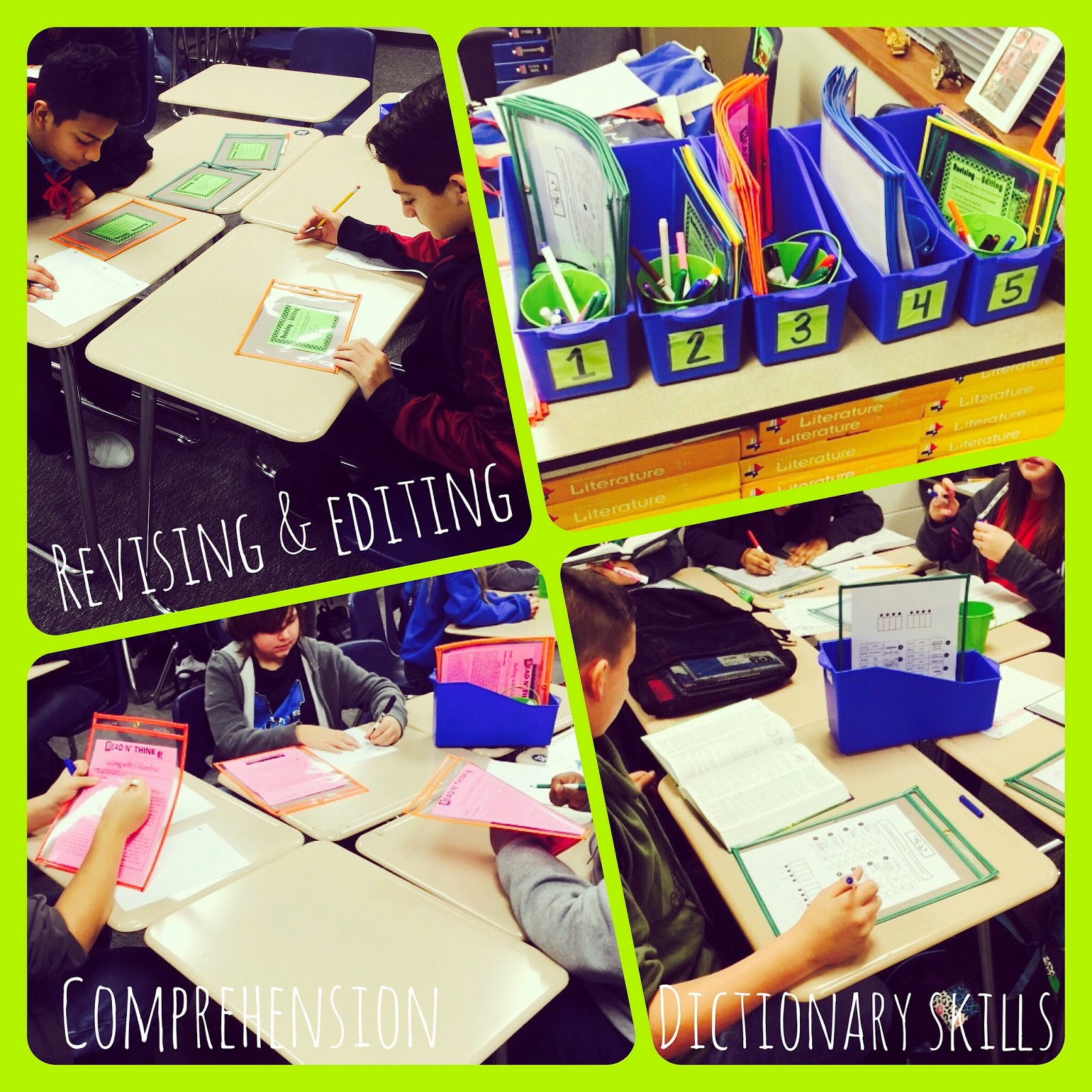 Lockers, Literature, & Life Stations/Centers In The Middle School