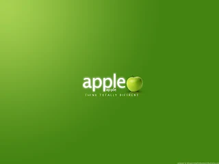 Green Apple Think Totally Different HD Wallpaper