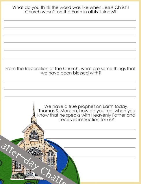 Latter-day Chatter: Primary 5, Lesson 2 Journal