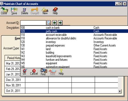 Peachtree Chart Of Accounts Sub Account
