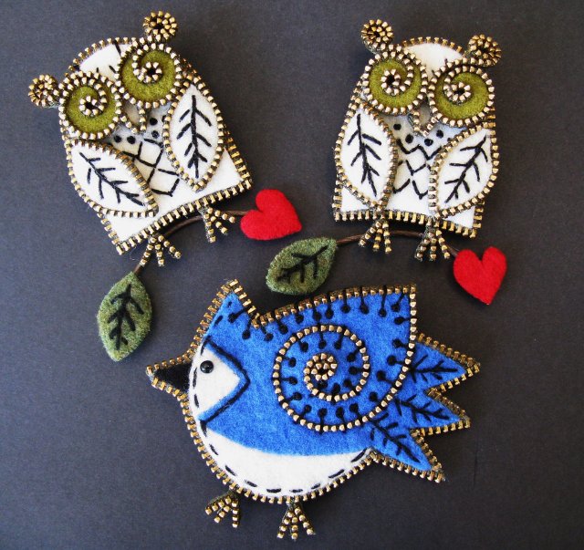 The W's Felt/Zipper crafts