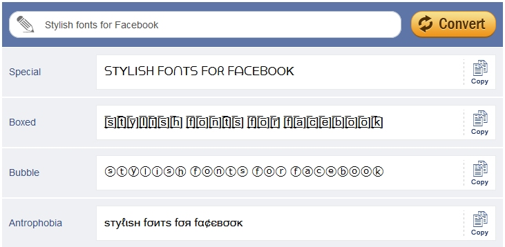 Stylish Fonts For Facebook Symbols Emoticons