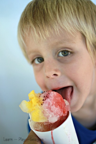How to make snow cones using only fresh fruit!  No sugar or icky additives necessary.  These are the perfect treat for a hot summer day.
