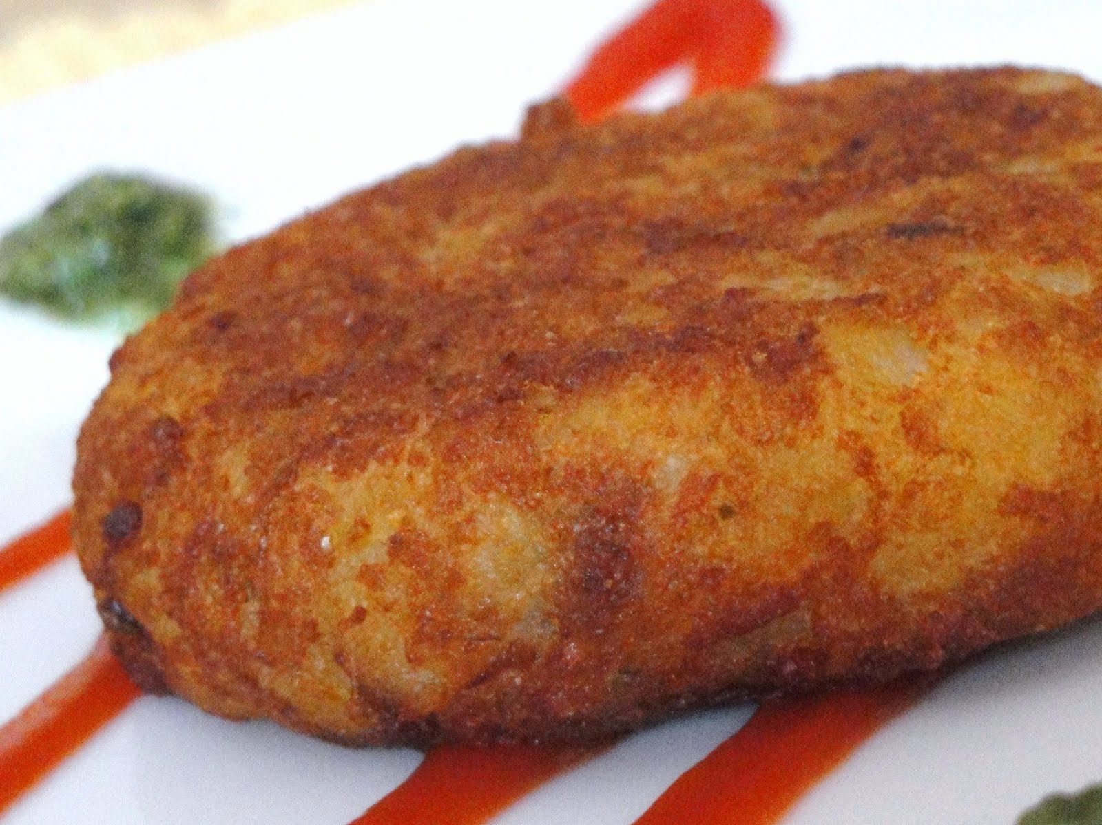 cumin and cardamom Stuffed Aloo Tikki ( Stuffed Potato Croquette )