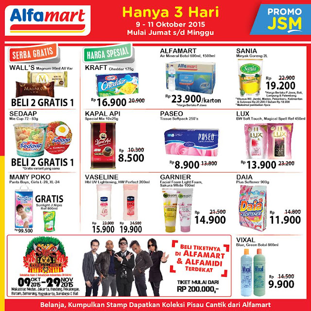 Katalog harga promo Alfamart akhir pekan periode 9 - 11 oktober 2015