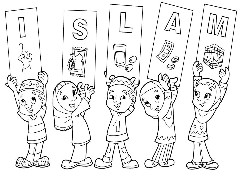 Gambar Mewarnai Anak Muslim Sholat Islami  Apps Directories