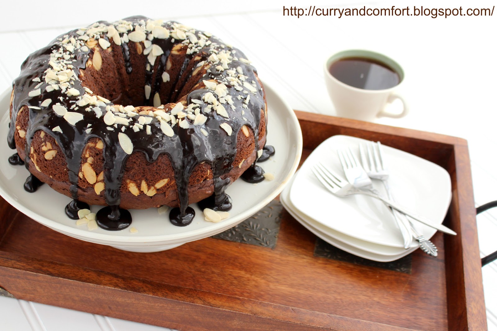 Kitchen Simmer Chocolate Coffee Cake with Almonds