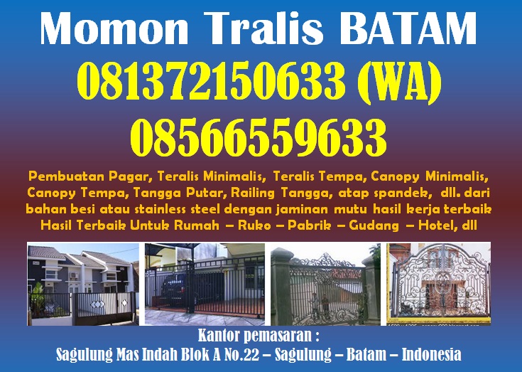 Jasa Pembuatan Teralis Terbaik di Batam 081372150633 (WA)