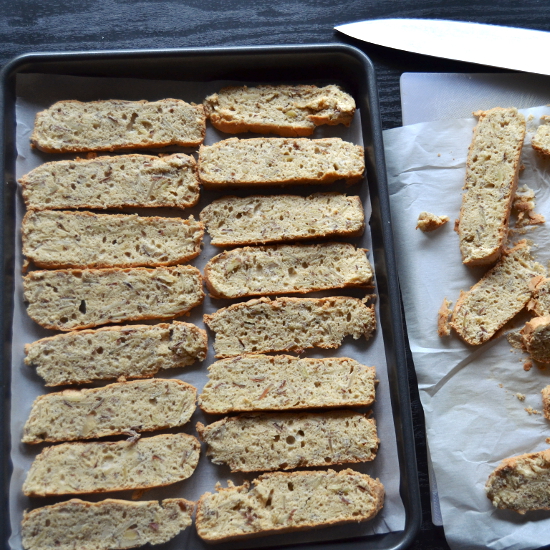 Fat Free Almond Biscotti Recipe with Whole Wheat Flour. Forks N Knives