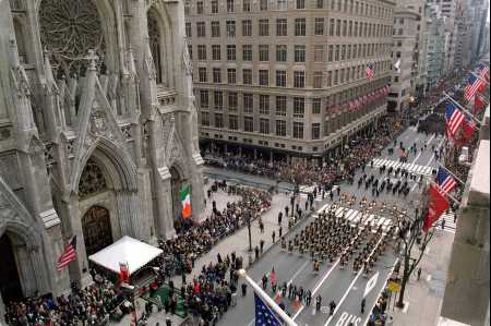 View of the St. Patrick's Day Parade