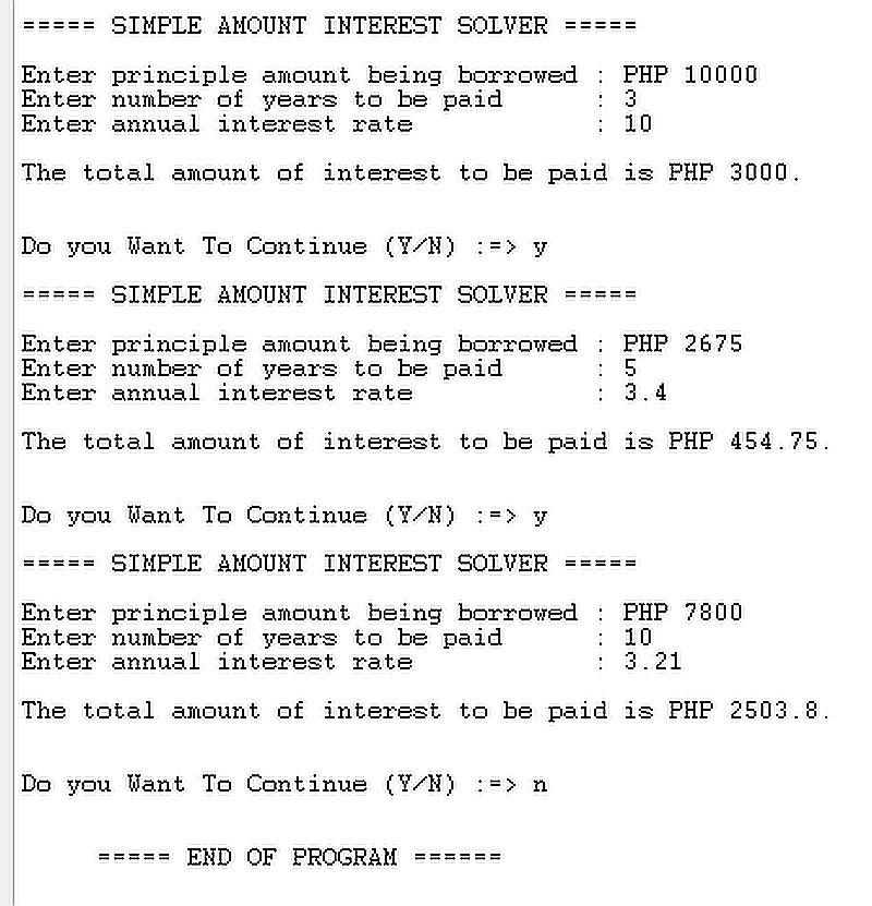 free programming source codes to all simple interest solver in java