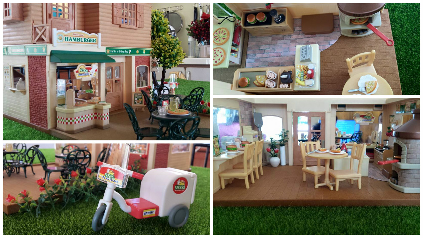 sylvanian families hamburger shop