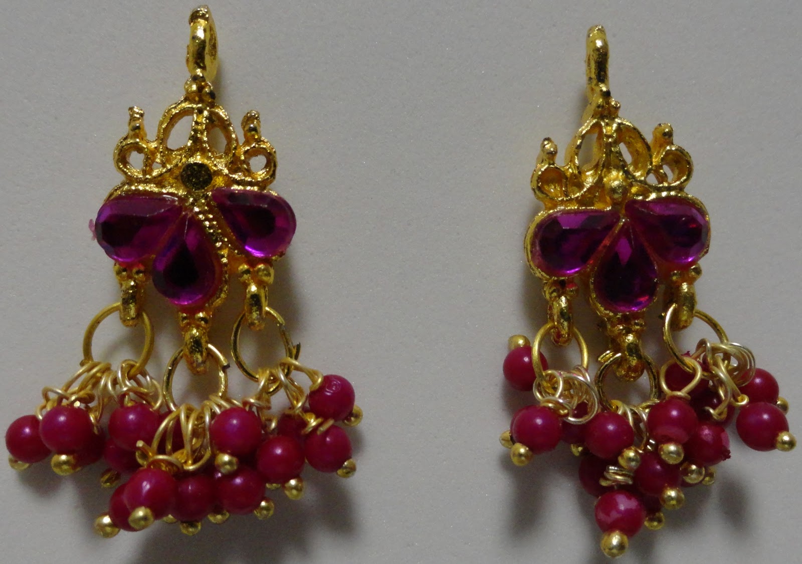 My Hobbies Magenta Earrings
