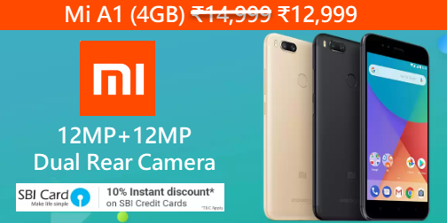 Mi A1 (4GB) Now Available for Just ₹12,999